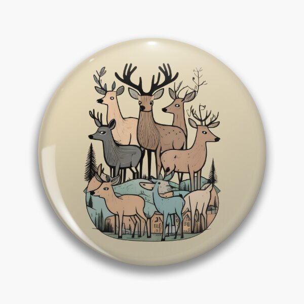 Item preview, DEERS ILLUSTRATION CUTE ANIMALS DESIGN designed and sold by digitalartlb.