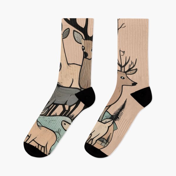 Item preview, DEERS ILLUSTRATION CUTE ANIMALS DESIGN designed and sold by digitalartlb.