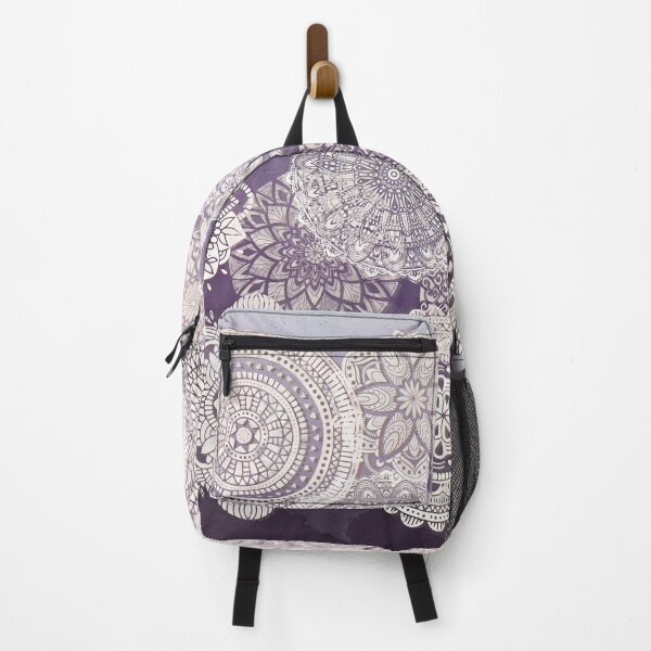 Item preview, White Painted Mandala lacework on Violet designed and sold by NoaaDesign.