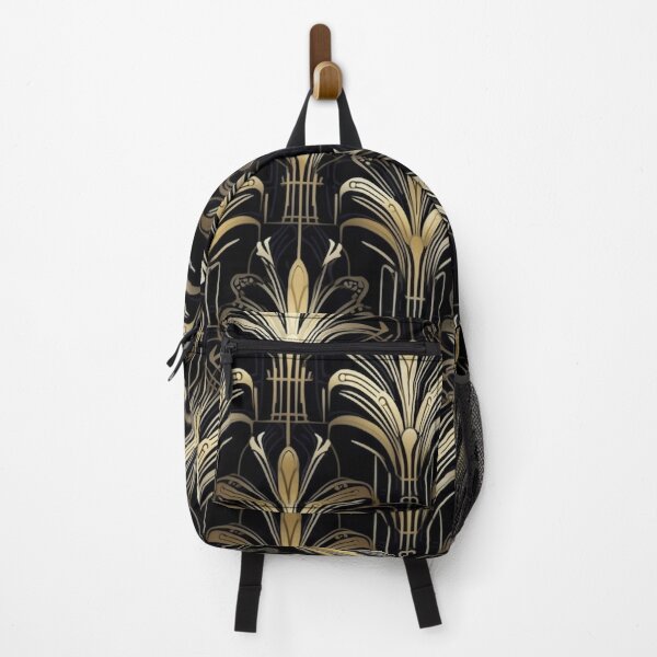 Item preview, Golden Art Deco Floral Pattern designed and sold by Digital-Lys.