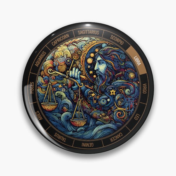 Item preview, ZODIAC Libra - Astrological LIBRA - LIBRA - ZODIAC sign - Van Gogh style - 1 designed and sold by ArtProjectShop.