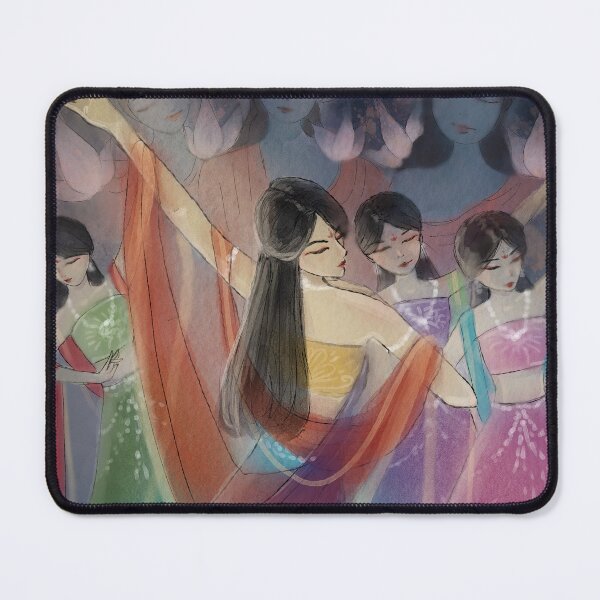 Item preview, Dancing Apsaras Art Print designed and sold by ekaya-akshaya.