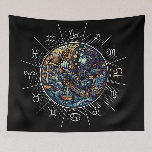 Item preview, ZODIAC Libra - Astrological LIBRA - LIBRA - ZODIAC sign - Van Gogh style - 2 designed and sold by ArtProjectShop.