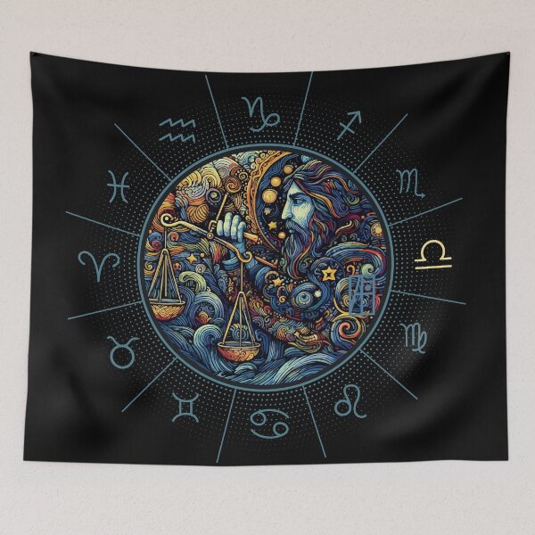 Item preview, ZODIAC Libra - Astrological LIBRA - LIBRA - ZODIAC sign - Van Gogh style - 3 designed and sold by ArtProjectShop.