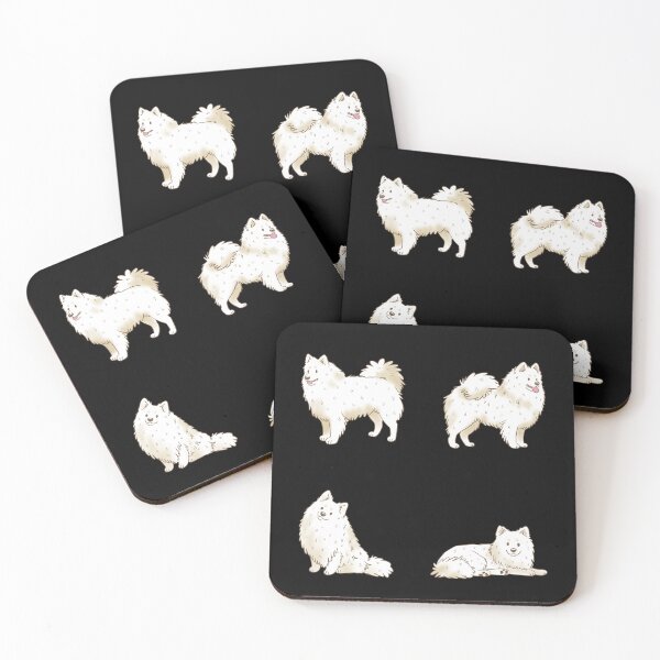Item preview, Cute white German spitz dog pack  designed and sold by Yaragold.