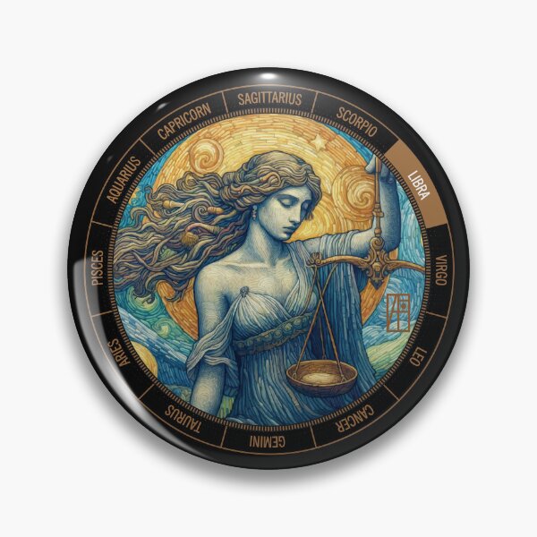 Item preview, ZODIAC Libra - Astrological LIBRA - LIBRA - ZODIAC sign - Van Gogh style - 4 designed and sold by ArtProjectShop.