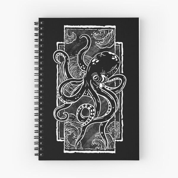 Item preview, Octopus- white outline designed and sold by Deadboy-Draws.