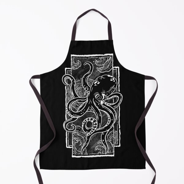 Item preview, Octopus- white outline designed and sold by Deadboy-Draws.