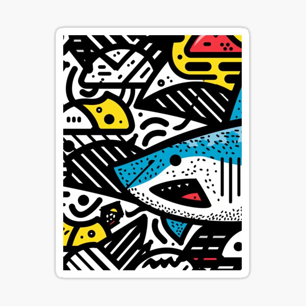 Item preview, Graffiti Shark of the Gulf Stream designed and sold by Retro Type.