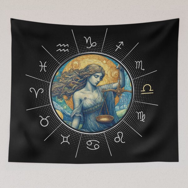 Item preview, ZODIAC Libra - Astrological LIBRA - LIBRA - ZODIAC sign - Van Gogh style - 5 designed and sold by ArtProjectShop.