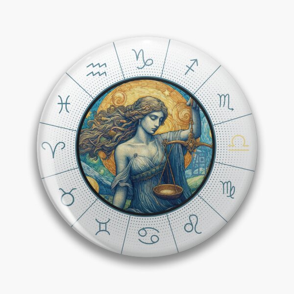 Item preview, ZODIAC Libra - Astrological LIBRA - LIBRA - ZODIAC sign - Van Gogh style - 6 designed and sold by ArtProjectShop.