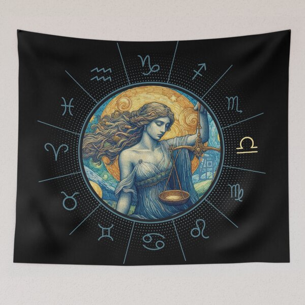 Item preview, ZODIAC Libra - Astrological LIBRA - LIBRA - ZODIAC sign - Van Gogh style - 6 designed and sold by ArtProjectShop.