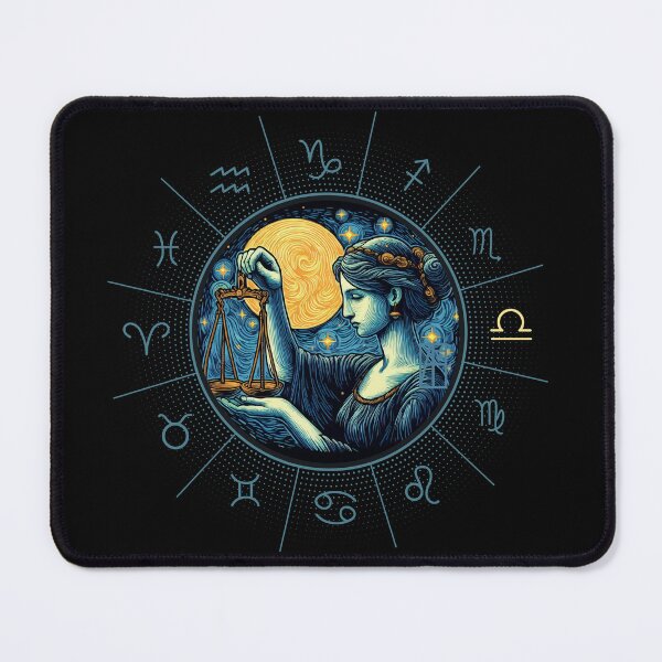 Item preview, ZODIAC Libra - Astrological LIBRA - LIBRA - ZODIAC sign - Van Gogh style - 9 designed and sold by ArtProjectShop.