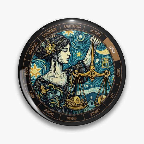 Item preview, ZODIAC Libra - Astrological LIBRA - LIBRA - ZODIAC sign - Van Gogh style - 10 designed and sold by ArtProjectShop.