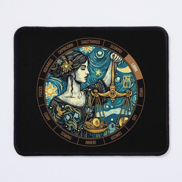 Item preview, ZODIAC Libra - Astrological LIBRA - LIBRA - ZODIAC sign - Van Gogh style - 10 designed and sold by ArtProjectShop.