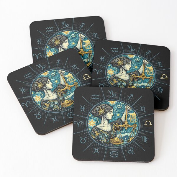 Item preview, ZODIAC Libra - Astrological LIBRA - LIBRA - ZODIAC sign - Van Gogh style - 12 designed and sold by ArtProjectShop.