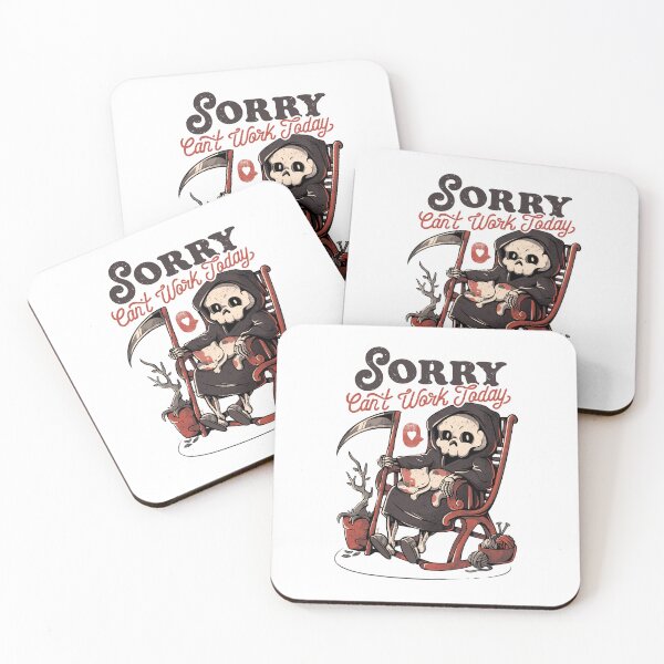 Item preview, Can’t Work Today - Funny Dark Cute Death Reaper Cat Gift designed and sold by EduEly.