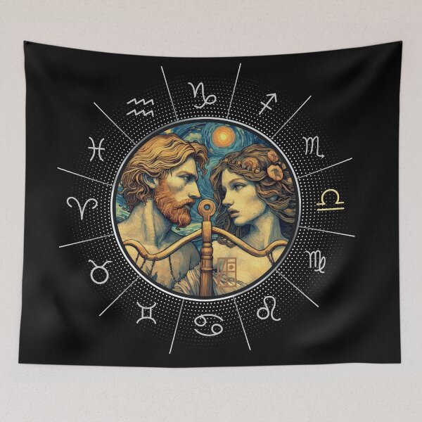 Item preview, ZODIAC Libra - Astrological LIBRA - LIBRA - ZODIAC sign - Van Gogh style - 14 designed and sold by ArtProjectShop.