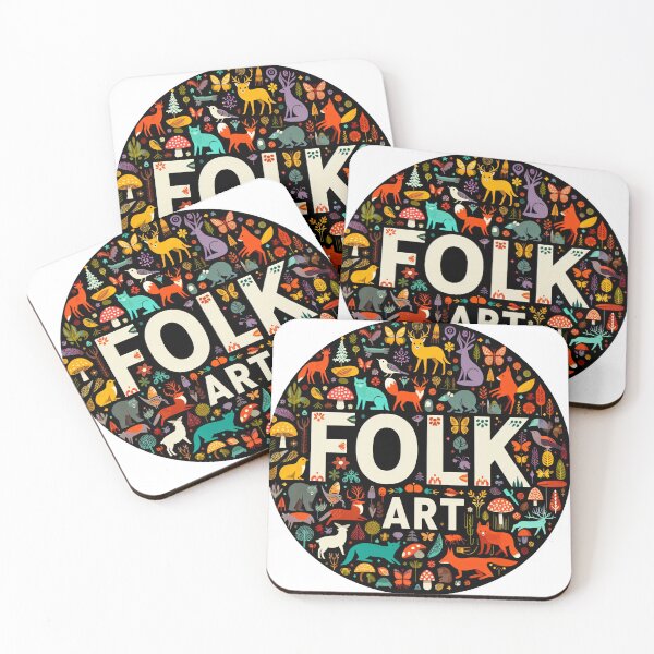 Item preview, Vibrant Scandinavian Folk Art Fox by heidiannemorris ©️  designed and sold by FOLK ART FUSION by heidiannemorris.