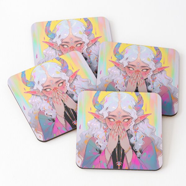 Item preview, Serene Rainbow Mystic Aura Anime Girl designed and sold by bubblegoth.