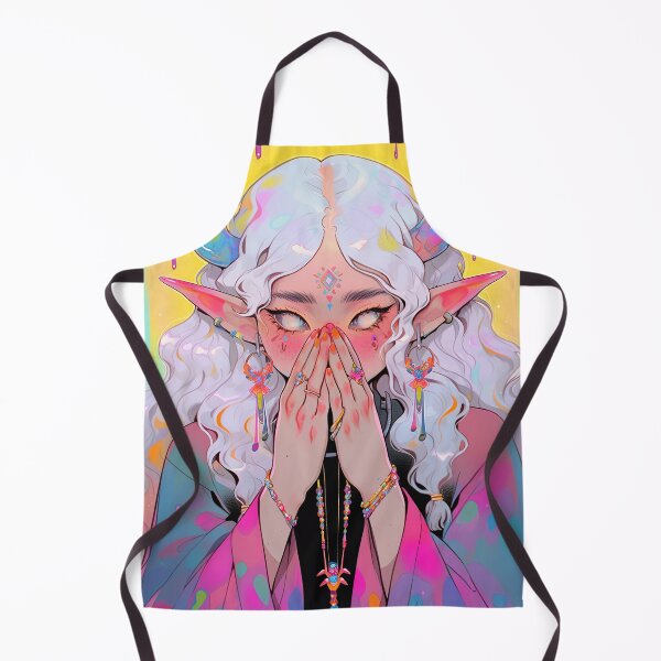 Item preview, Serene Rainbow Mystic Aura Anime Girl designed and sold by bubblegoth.