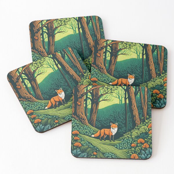 Item preview, Linocut fox designed and sold by Green-Goddess-.