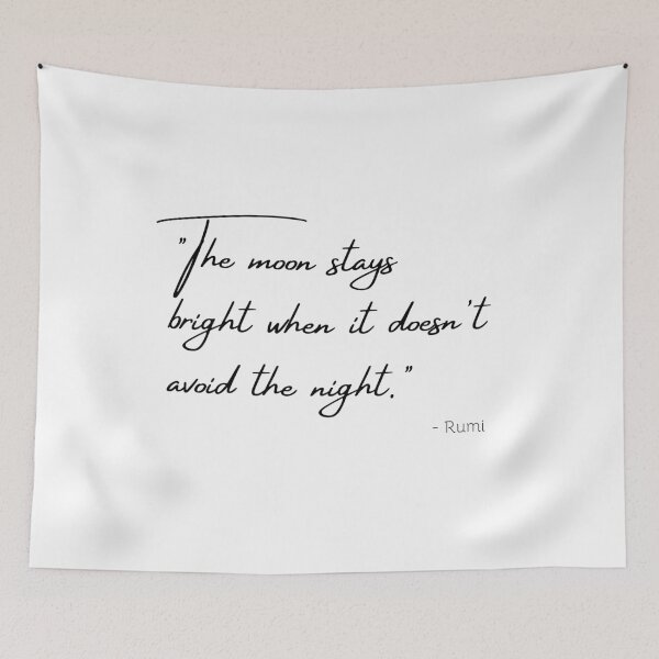 Item preview, "The moon stays bright when it doesn't avoid the night." designed and sold by Poemit.