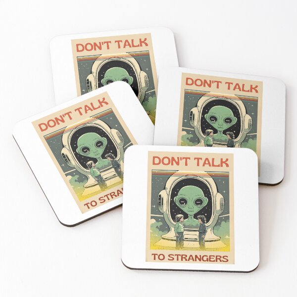 Item preview, Don't talk to strangers Retro 70s style poster designed and sold by CyberArtistOne.