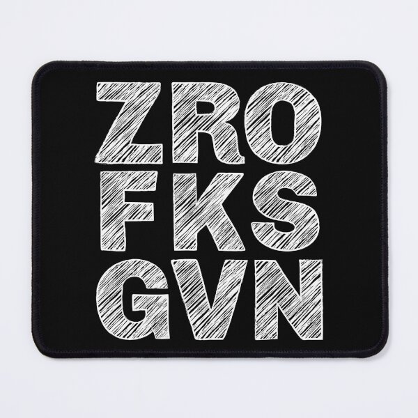 Item preview, ZRO FKS GVN (Zero F*cks Given) (White) designed and sold by LyndaNoel Design.