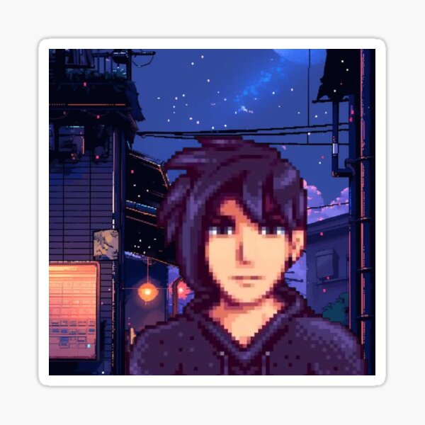 Aperçu de l'œuvre Sebastian Stardew Valley créée et vendue par Moonlit Trends.