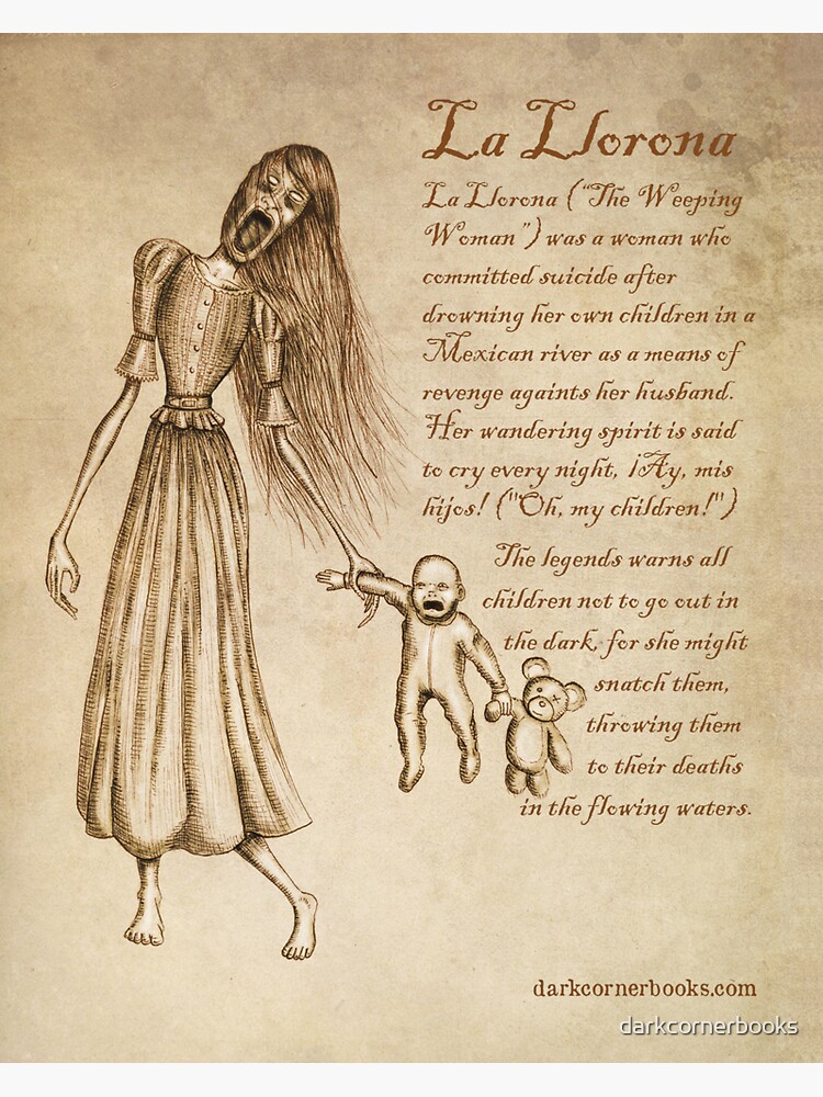 "La Llorona " Sticker for Sale by darkcornerbooks Redbubble