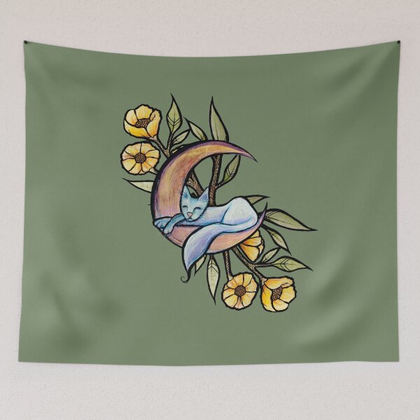 Item preview, Kitty Cat Garden Moon designed and sold by FrictionMaxxing.