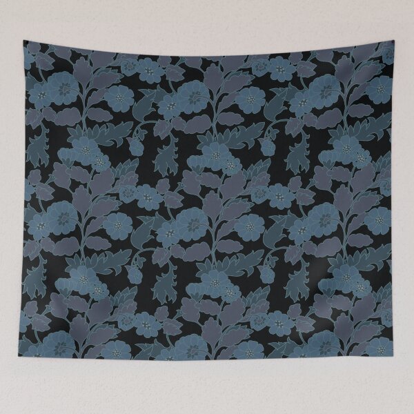 Item preview, Baroque flower blue-black version designed and sold by GENEST-V.