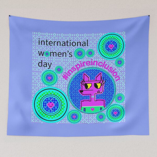 Item preview, Pixel Pink Heart Dog International Women’s Day #inspireinclusion designed and sold by chowlet.