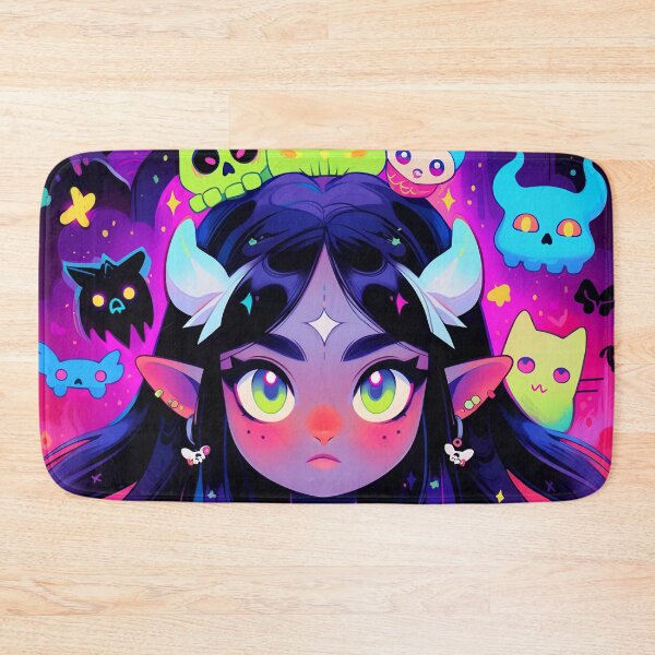 Item preview, Neon Mystical Charm Anime Girl designed and sold by bubblegoth.