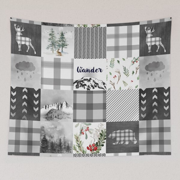 Item preview, Wander Urban Lodge Patchwork Western Art designed and sold by Glimmersmith.