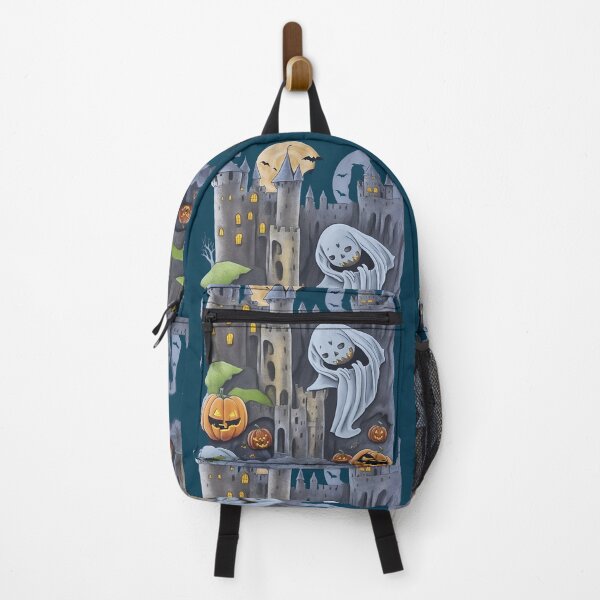 Item preview, Haunted castle with ghosts and haunted pumpkins designed and sold by Carlos Gudino.