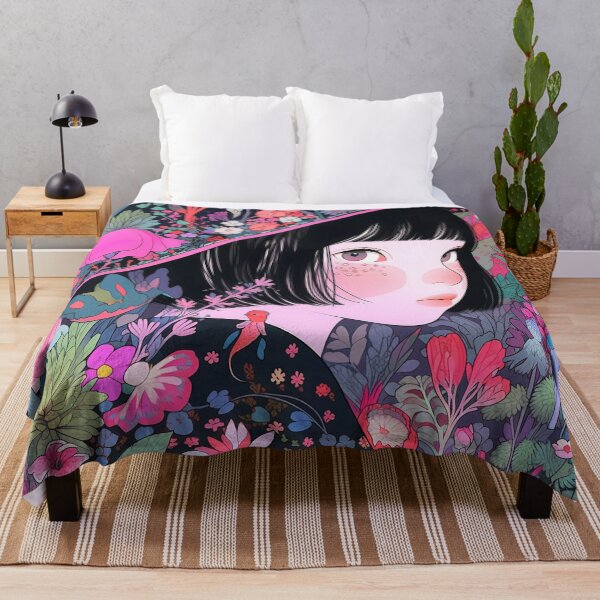 Item preview, Whimsical Botanical Fantasy Anime Girl designed and sold by bubblegoth.