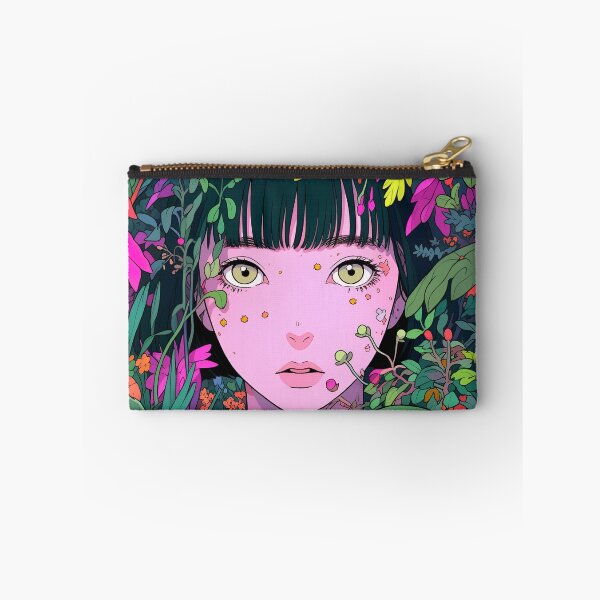 Item preview, Neon Psychedelic Mystical Flora Fantasy Anime Girl designed and sold by bubblegoth.