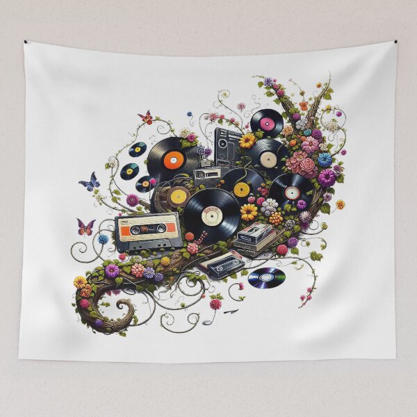 Item preview, Melodies of Nature: Vintage Music Items with Vines and Butterflies designed and sold by ZipperDragon88.