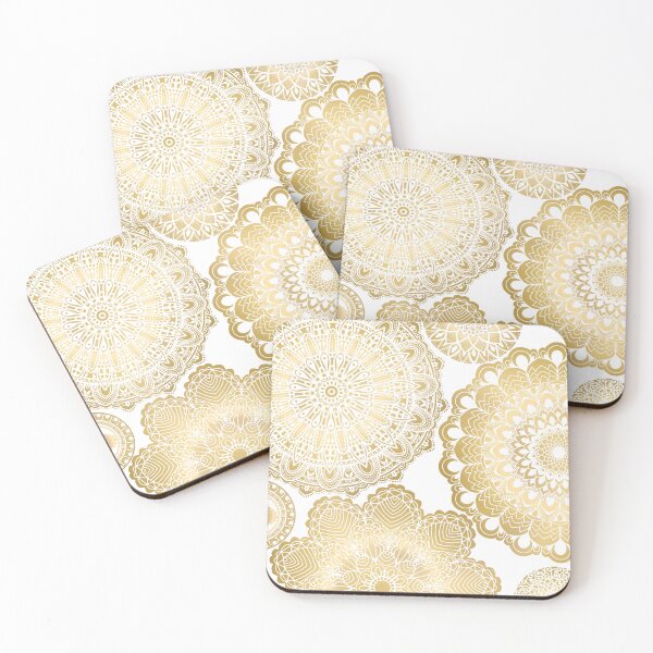 Item preview, Celestial Harmony gold Mandala flowers designed and sold by NoaaDesign.