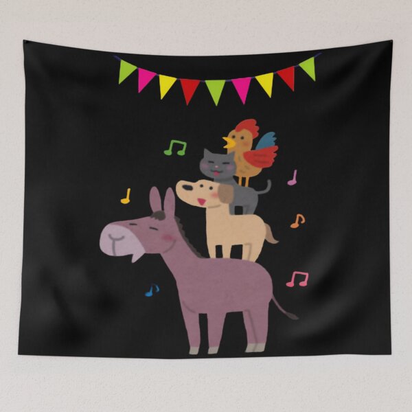 Item preview, Dog, cat, chicken and donkey in happy fiesta designed and sold by Kader101.