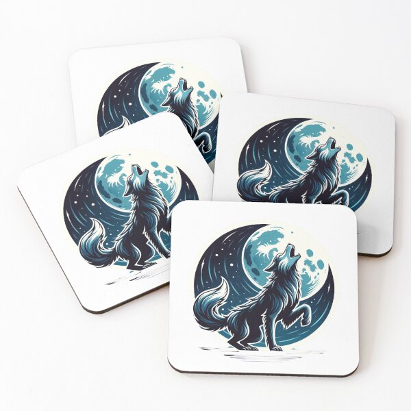 Item preview, Majestic Wolf and Moon Illustration designed and sold by vk09.