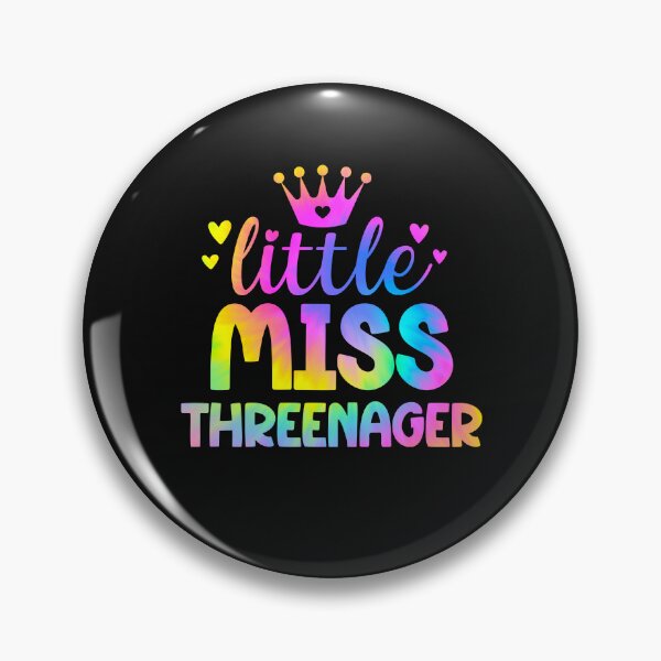 Item preview, Threenager Girl Little Miss Threenager Toddler Girl Third Birthday Tie Dye designed and sold by clothesy7.