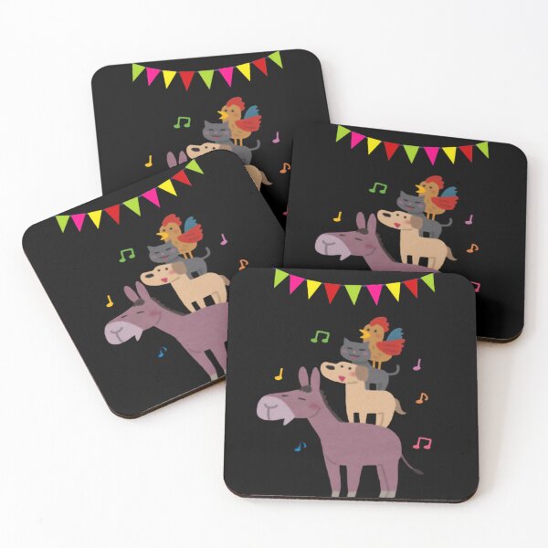 Item preview, Dog, cat, chicken and donkey in happy fiesta designed and sold by Kader101.
