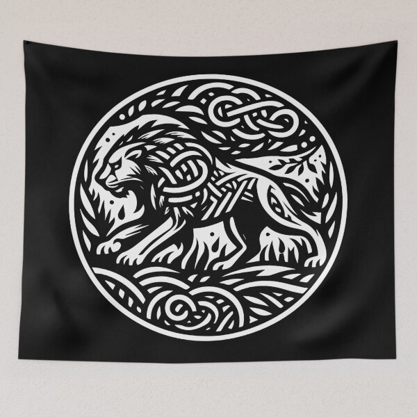 Item preview, Savanna Huntress: Knotwork Majesty in the Wild designed and sold by Animoodles.