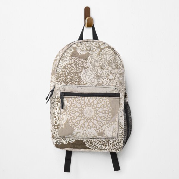 Item preview, White Painted Mandala lacework on coffee designed and sold by NoaaDesign.