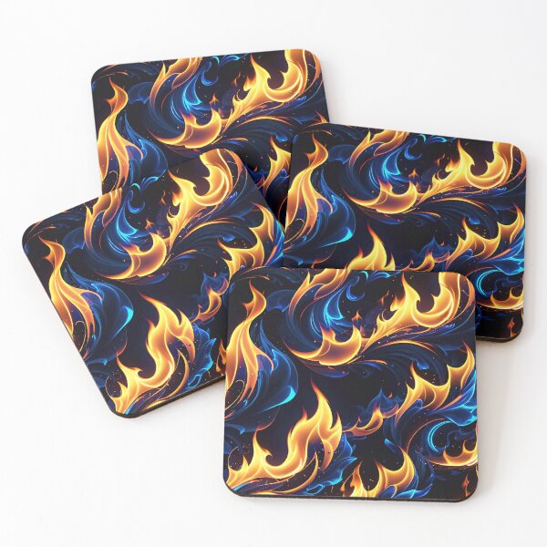Item preview, Abstract Blue Fire Pattern designed and sold by TheArtOfPat.