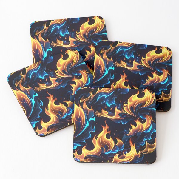 Item preview, Abstract Blue Fire Pattern designed and sold by TheArtOfPat.