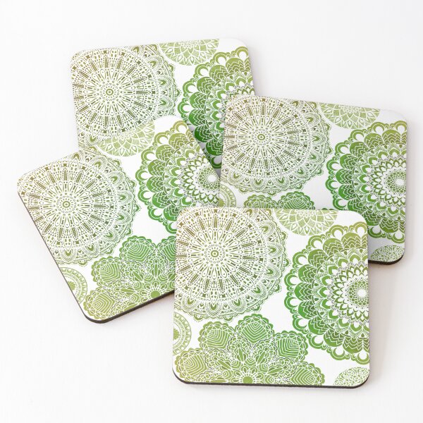 Item preview, Celestial Harmony Flower Mandala in Green designed and sold by NoaaDesign.